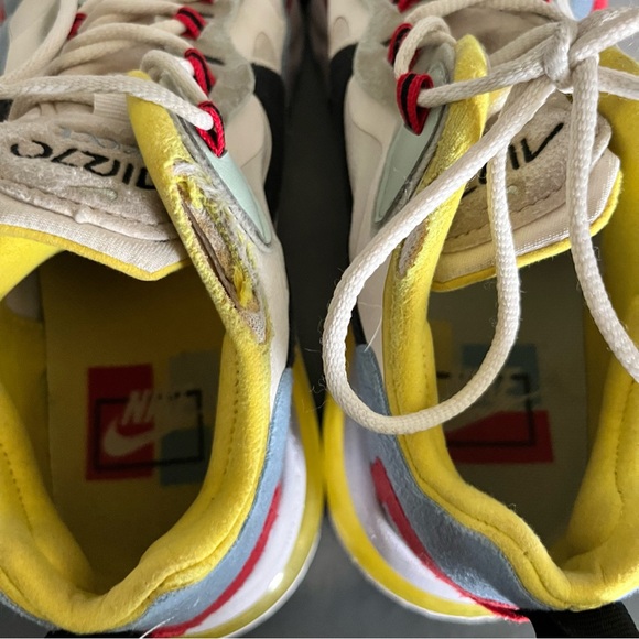 Nike Air Max 270 React 'Bauhaus' Lift Sneaker Phantom/Black-Light Blue-Universit - Picture 8 of 9